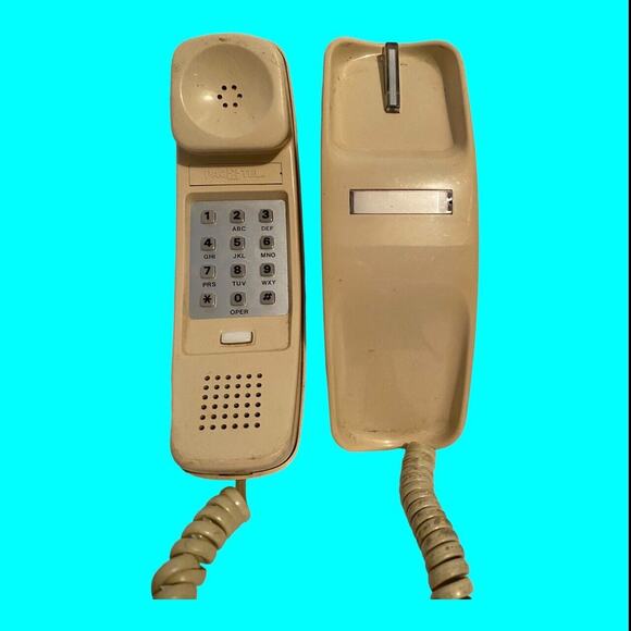 Vintage Retro Yellow Pac Tel Princess Push Button Phone Working - Picture 10 of 10